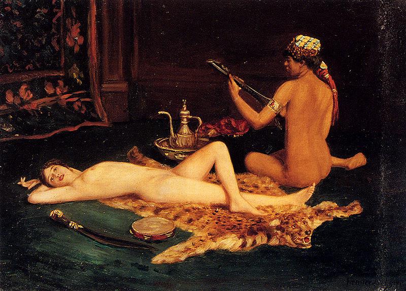 Hermann Faber Reclining Odalisque oil painting picture